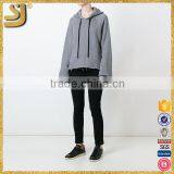 Fashion Custom Wear the Side Hem Grey Women Hoodie thumbnail-1