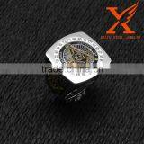 In Stock Wholesale Two Tone Gold Masonic Wedding Rings Stainless Steel Freemason Masonic Rings for Men thumbnail-1