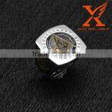 In Stock Wholesale Two Tone Gold Masonic Wedding Rings Stainless Steel Freemason Masonic Rings for Men