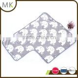 Printed plush fabric elephant design with white sherpa lining baby blanket
