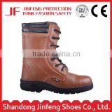 stylish durable ce brown leather steel toe rubber outsole safety boots worker boots fashion protect breathable safety boots