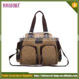 Vivisecret Canvas Style Shoulder Carry Bag Canvas Tote Bags for Business Men thumbnail-6