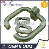 Modern Simple Stainless Steel Tube Door Handle With Oval Escutcheon thumbnail-2