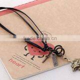 2015 New Fashion N0017 Wholesale Leather Necklace Fashionable Design Mens Leather Necklace thumbnail-1