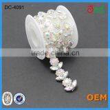 2016 New Arrival Beaded Crystal Chain Trimming for Wedding Dress Belt Designs thumbnail-1