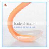 Safe Food Grade New Fashion Squeeze Silicone Baby Feeding Spoon, Unbreakale Squeeze Silicone Baby Feeding Spoon