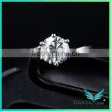 Classical Design Rings 1ct Forever One Moissanite Diamond 4h Sic Synthetic Moissanite Jewelry thumbnail-2