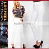 Supersoft High Waisted Ultra Skinny Jeans in White for women (LOTX116)