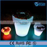 Decorative Waterproof Led Glowing Flower Pot,lights up Colorful Plastic Flower Pots