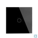 EU Standard One Gang Two Way Crystal Glass Panel With Red & Green LED Touch Switch thumbnail-5