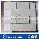 Rectangle Carrara White Marble Mosaic Tile thumbnail-1