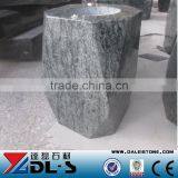 Olive Green Granite Tombstone Vase thumbnail-1