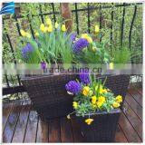 Indoor/Outdoor Beaufiful Square Rattan Wicker Planter Box (Set of 3) thumbnail-2