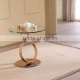Stainless Steel Glass Side Table thumbnail-1