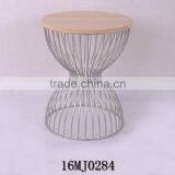 Antique Metal Frame Console Table With 4 Wood Drawers and Shelf thumbnail-1