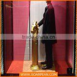 Golden Fiberglass Horse Head Sculpture thumbnail-1