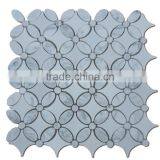 MM-CV282 Kitchen Carrara Natural Stone White Flower Marble Mosaic Tile