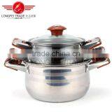 2016 Hot Selling Stainless Steel Casserole Set Cooking Pot Soup Pot With Glass Lid Cookware Set thumbnail-1