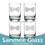 Girls Glass Cup Gift Set Pretty Bow Ties Logo Decal Rocks Glass thumbnail-1