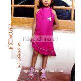 Sleeveless Fashion Children Clothes Ruffle Frock Dress Designs For Small Girls HSd6044 thumbnail-2