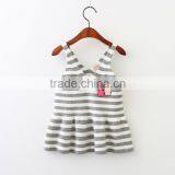 High Quality Autumn Children Clothing Girls Striped V Neck Sleeveless Sweater Vest thumbnail-2