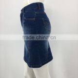 Women Customized Latest Design Pencil Denim Midi Skirt thumbnail-4