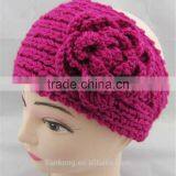 Handmade Knit Crochet Flower Headband,knit Headband Ear Warmer,knit Ear Warmer Headband thumbnail-4