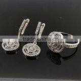 CZ Rhodium Jewelry Set thumbnail-1