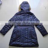 Women Fake Fur Hood Suede Winter Long Jacket thumbnail-2