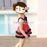 Beach Swimsuit for Little Girls Polka Dot Dress Top 100 Little Model thumbnail-3