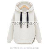 Women 100% Polyester Plain no Design Hoodies With Zipper thumbnail-3