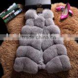 CN-R-13 China Supplier Womens Luxury Long Red Fox Gilet Real Silver Fox Fur Vests thumbnail-2