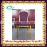Hot-Sell Cheap Classic Design Old Fashion Cushioned Aluminium Banquet Stacking Chairs thumbnail-2