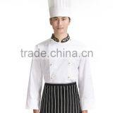 Juqian Cheap Long Sleeve White Chef Coat Chef Uniform Sets With High Hat thumbnail-4