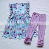 2017 Newest Spring Clothing Set Hot Sale Princess Dress Baby Girl Boutique Outfits Girls Ruffles Pearl Dress thumbnail-2