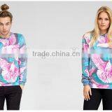 Custom Unisex 3D Pink Dove Sublimation Popular Casual Sweatshirt thumbnail-3