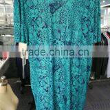 China Supplier Green Color Plus Size Long Casual Blouse for Fat Woman thumbnail-2