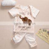Wholesale Summer Cotton Printing Girls Kids t Shirt With Pants Set thumbnail-2