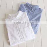 Short Sleeves Oxford White/blue Shirts for Kids thumbnail-1