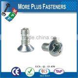 Made in Taiwan ISO 7047 Philips Oval Head Countersunk Grade 4 8 Carbon Steel Zinc Plated thumbnail-6