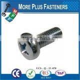 Made in Taiwan Slotted Phillips Pozi Pan Cheese Head Machine Screw Brass Material Stainless Steel Carbon Steel thumbnail-1