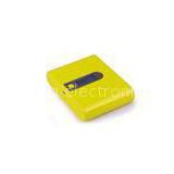 Yellow 12000mAh Portable Cell Phone Power Bank for Ipad 4 , V8 Cable