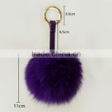 Small real fox fur Bag Pendant Car Key Chain Clothing Accessories 8 color