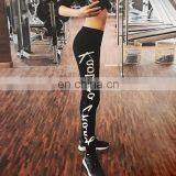 High quality new design fashion elasthane womens compression pants yoga leggings