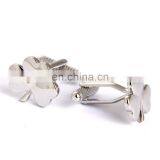SHAMROCK CLOVER CUFFLINKS IN SILVER thumbnail-2