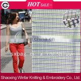 checked design printed knitting Nylon Rayon spandex jersey fabric for garment