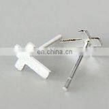 925 Sterling Silver Cross Stud Earring thumbnail-1