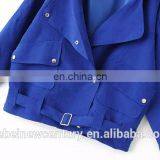 2015 Dress for Women Europe American Fashion Causal Lady Trench Coat Lapels New Pure Color Patch Pocket Personality Wind Jacket thumbnail-6