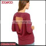 Wholesale New Fashion Style Backless Ladies Shirts Sweat Long Sleeve Casual Woman Shirt thumbnail-3
