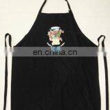 2017 new model embroidery logo cotton kitchen apron/garden apron